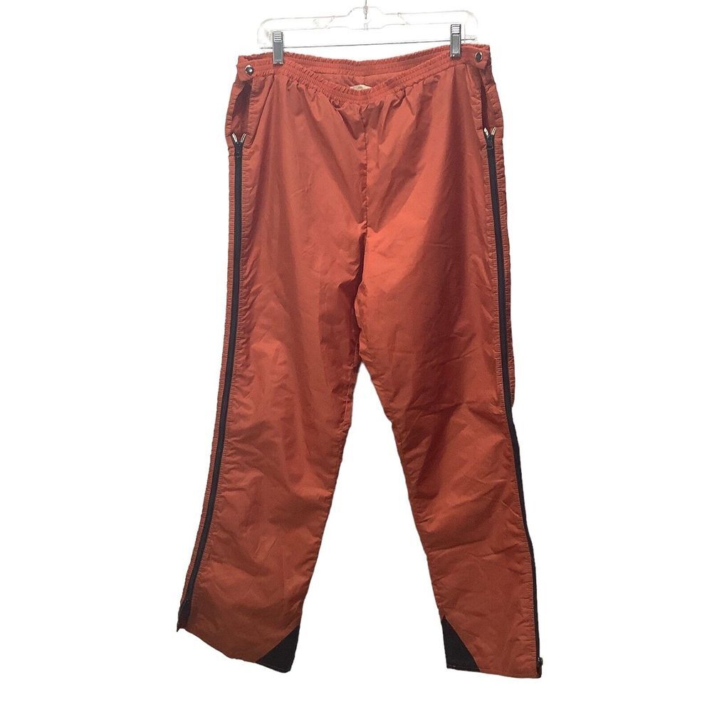 Edelweiss Orange Size M Zipper Nylon Snow Ski Snowboard‎ Pants Winter VIntage